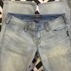 Silver Jean Co. Pioneer light wash denim 33x33